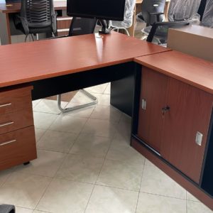 Desk 1600mm | L- Shape Desk | Cherry Executive Desk | Managerial Desl